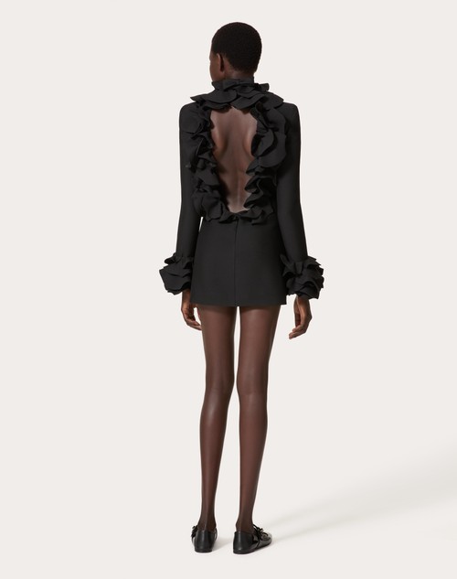 Red Valentino ABITO CORTO IN CREPE COUTURE RICAMATO Promozione