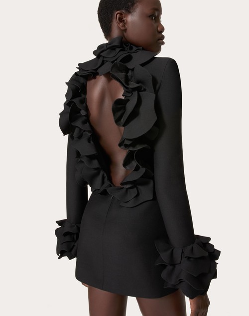 Red Valentino ABITO CORTO IN CREPE COUTURE RICAMATO Promozione