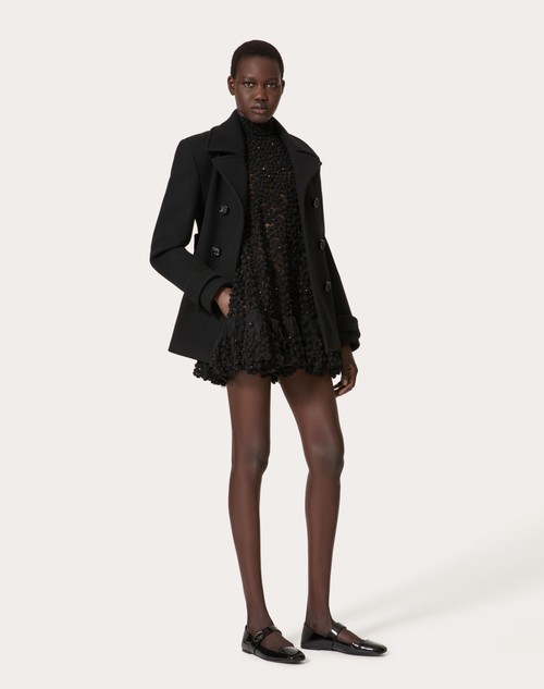 Red Valentino ABITO CORTO IN TULLE ILLUSIONE RICAMATO Spedizione Gratuita