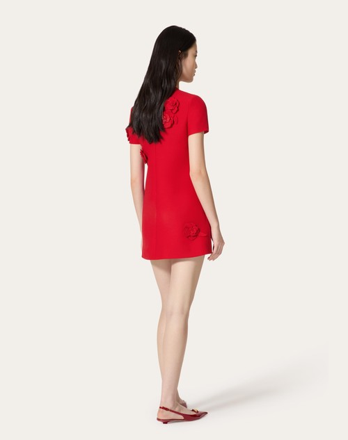 Red Valentino ABITO CORTO IN CREPE COUTURE RICAMATO Promozione Limitata