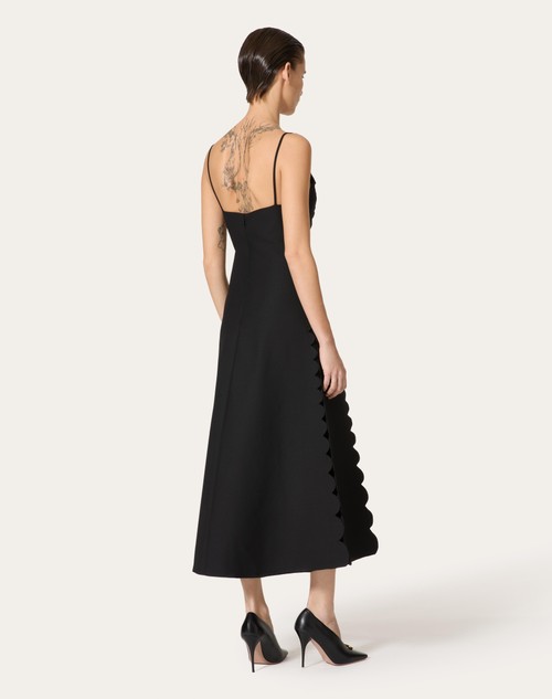 Red Valentino ABITO MIDI IN CREPE COUTURE RICAMATO Shopping Online