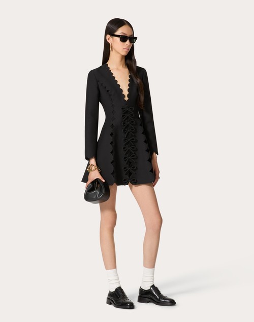Red Valentino ABITO CORTO IN CREPE COUTURE RICAMATO Convenienza