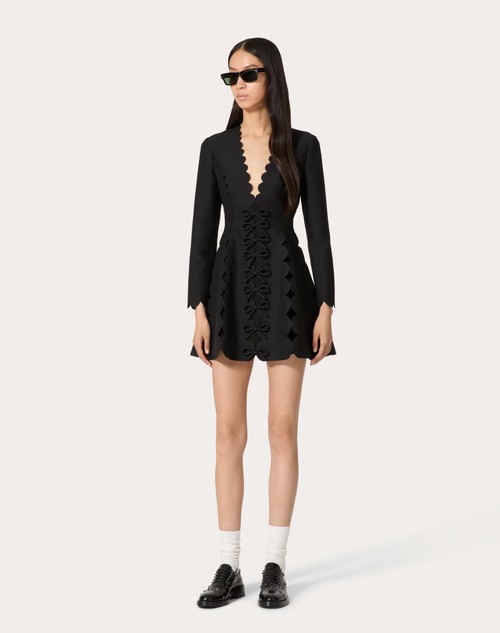 Red Valentino ABITO CORTO IN CREPE COUTURE RICAMATO Convenienza