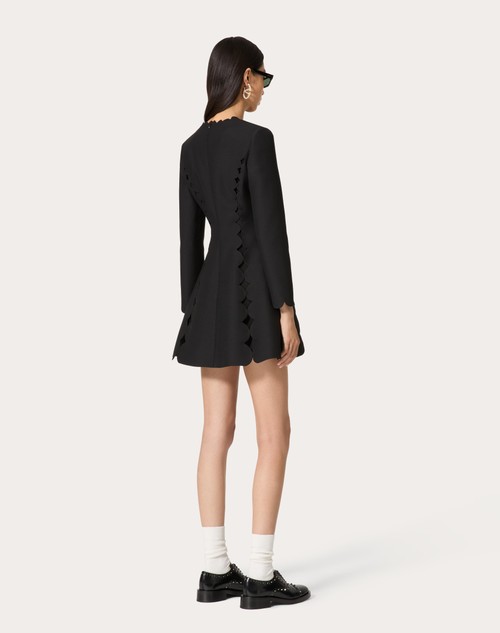 Red Valentino ABITO CORTO IN CREPE COUTURE RICAMATO Convenienza