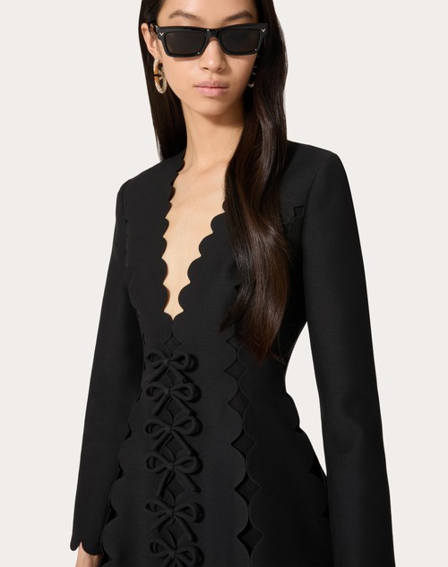 Red Valentino ABITO CORTO IN CREPE COUTURE RICAMATO Convenienza