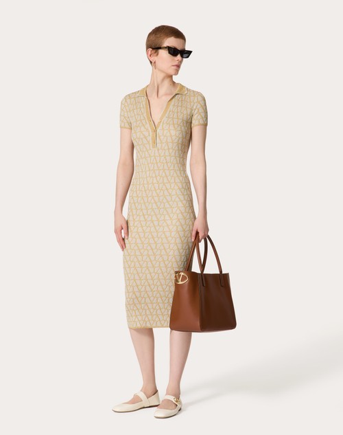 Red Valentino ABITO IN LUREX E JACQUARD TOILE ICONOGRAPHE Offerta