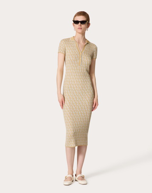 Red Valentino ABITO IN LUREX E JACQUARD TOILE ICONOGRAPHE Offerta