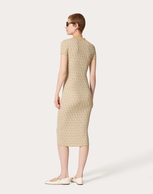 Red Valentino ABITO IN LUREX E JACQUARD TOILE ICONOGRAPHE Offerta