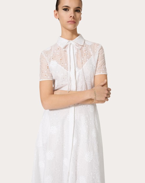 Red Valentino ABITO MIDI IN DAISY ORGANDIS Online