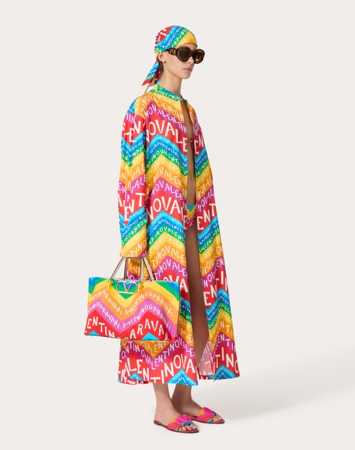 Red Valentino ABITO MIDI IN POPELINE VALENTINO CHEVRON24 In Vendita