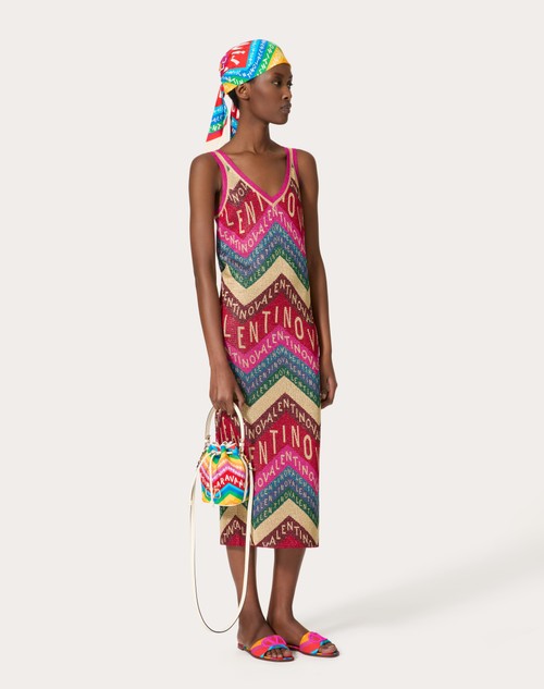 Red Valentino ABITO IN LUREX VALENTINO CHEVRON Saldi