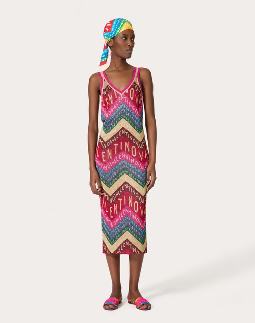Red Valentino ABITO IN LUREX VALENTINO CHEVRON Saldi