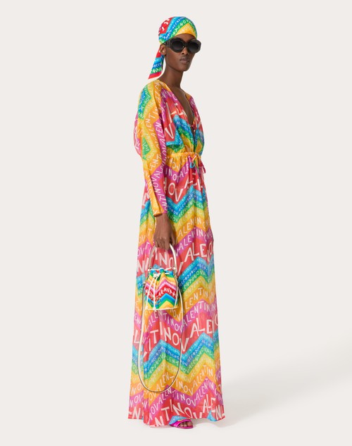 Red Valentino ABITO DA SERA IN MUSSOLA VALENTINO CHEVRON 24 Offerte