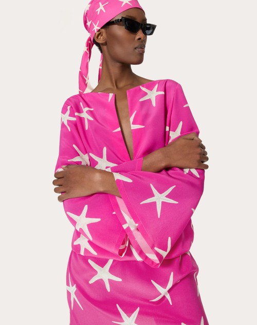 Red Valentino ABITO CORTO IN CREPE DE CHINE STARFISH I Più Venduti