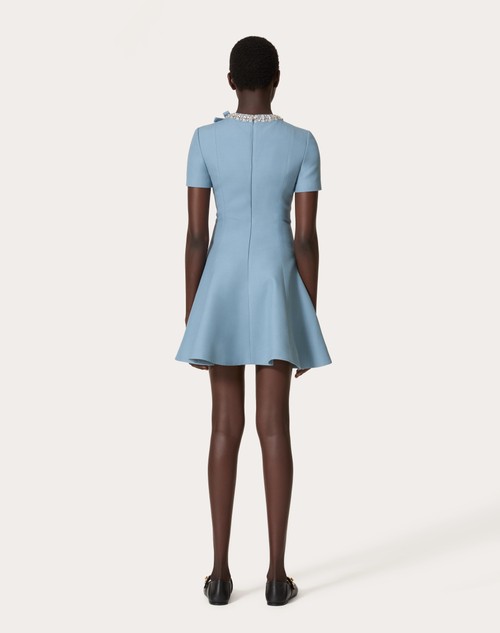 Red Valentino ABITO CORTO IN CREPE COUTURE RICAMATO Qualità Garantita
