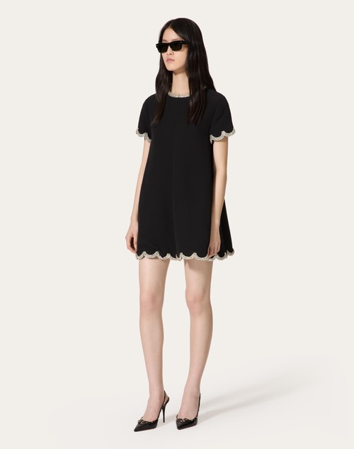 Red Valentino ABITO CORTO IN STRUCTURED COUTURE RICAMATO Consegna Veloce