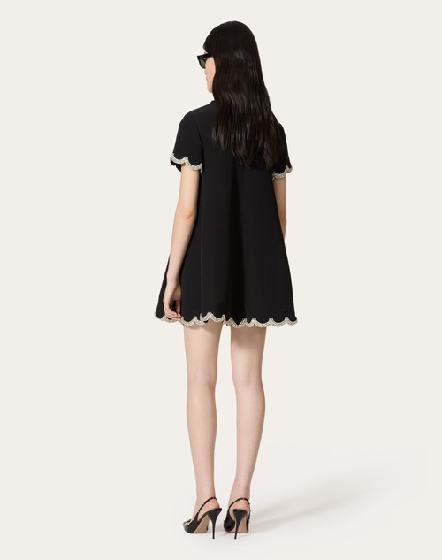 Red Valentino ABITO CORTO IN STRUCTURED COUTURE RICAMATO Consegna Veloce