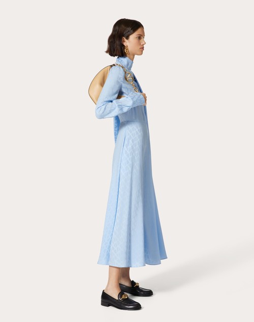 Red Valentino ABITO MIDI IN SILK JACQUARD TOILE ICONOGRAPHE Affare Del Giorno