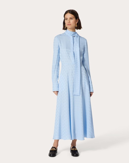 Red Valentino ABITO MIDI IN SILK JACQUARD TOILE ICONOGRAPHE Affare Del Giorno
