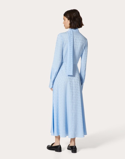 Red Valentino ABITO MIDI IN SILK JACQUARD TOILE ICONOGRAPHE Affare Del Giorno