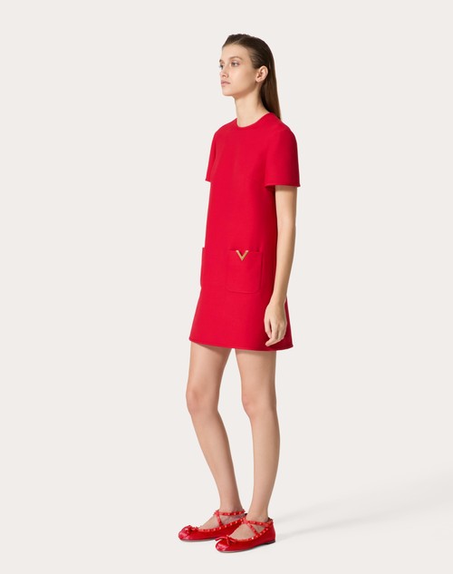 Red Valentino ABITO CORTO IN CREPE COUTURE Economico