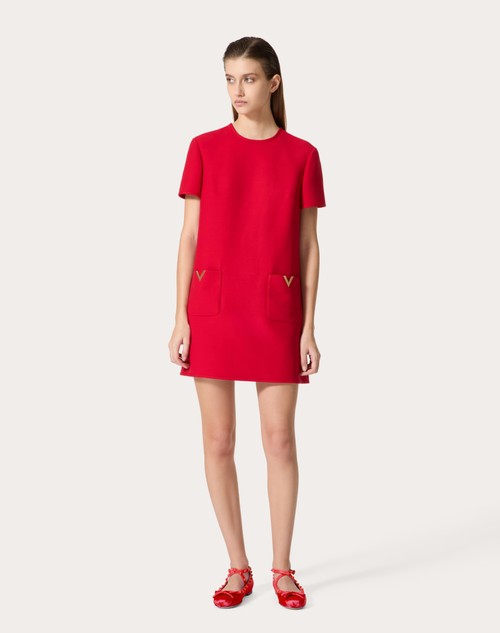 Red Valentino ABITO CORTO IN CREPE COUTURE Economico