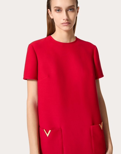 Red Valentino ABITO CORTO IN CREPE COUTURE Economico