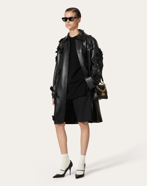 Red Valentino CAPPOTTO IN NAPPA RICAMATO Vendita Economica
