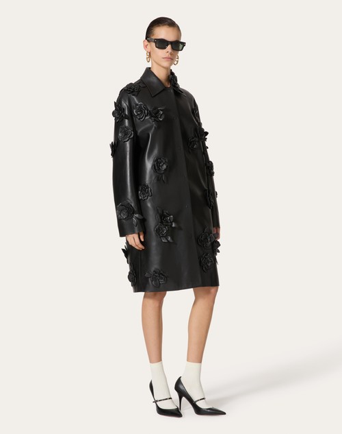 Red Valentino CAPPOTTO IN NAPPA RICAMATO Vendita Economica