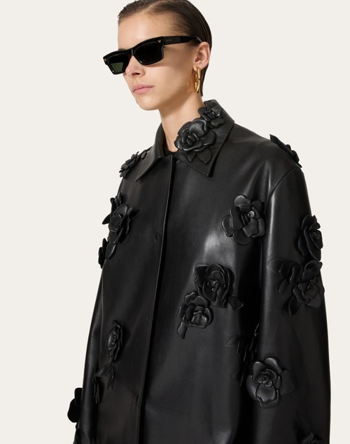 Red Valentino CAPPOTTO IN NAPPA RICAMATO Vendita Economica