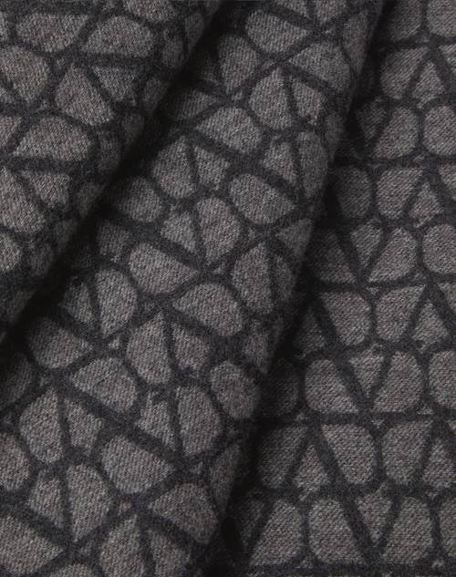 Red Valentino PONCHO DOUBLE TOILE ICONOGRAPHE IN LANA E CACHEMIRE Nuovo