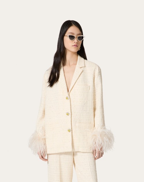 Red Valentino GIACCA IN DELICATE TWEED Soddisfazione Garantita