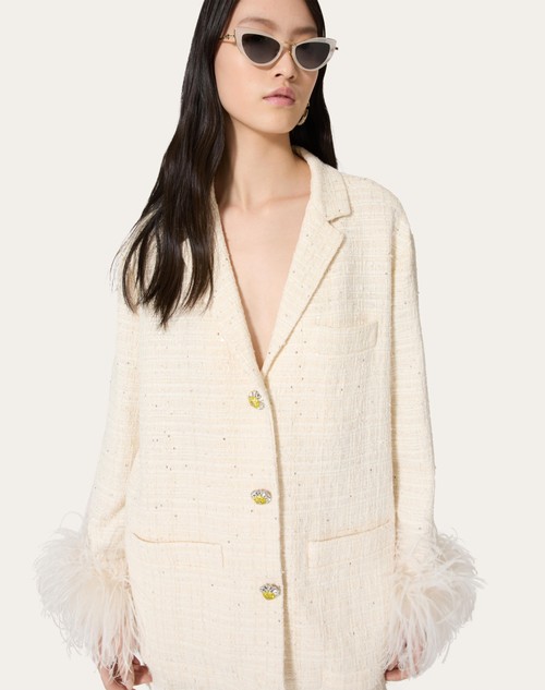 Red Valentino GIACCA IN DELICATE TWEED Soddisfazione Garantita