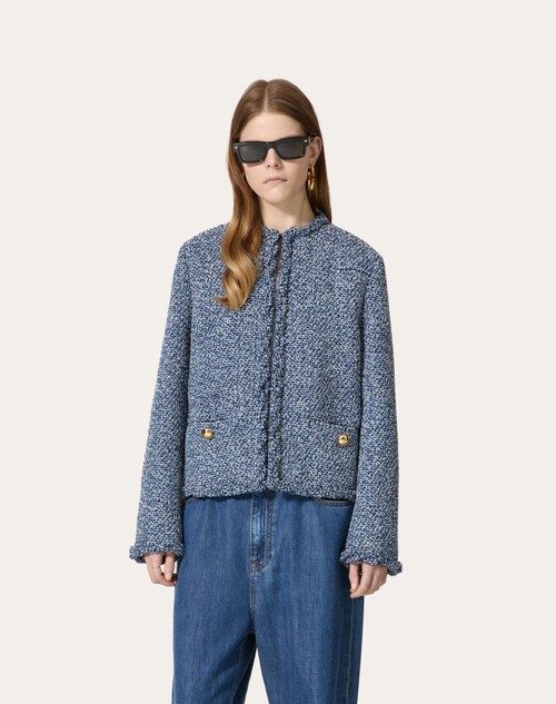 Red Valentino GIACCA IN DENIM TEXTURED TWEED Acquista Ora