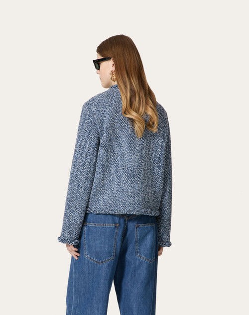 Red Valentino GIACCA IN DENIM TEXTURED TWEED Acquista Ora