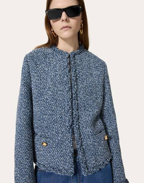 Red Valentino GIACCA IN DENIM TEXTURED TWEED Acquista Ora