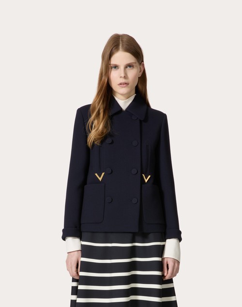 Red Valentino CABAN IN TEXTURE DOUBLE CREPE Consegna Veloce