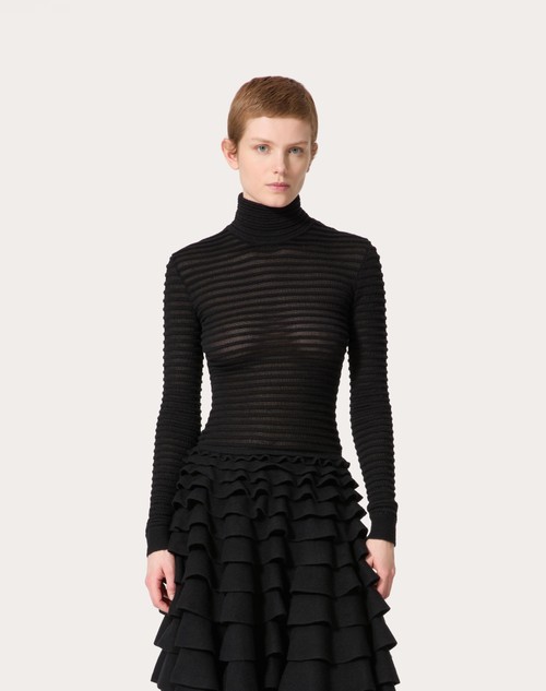 Red Valentino MAGLIA IN VISCOSA E LANA Sconto