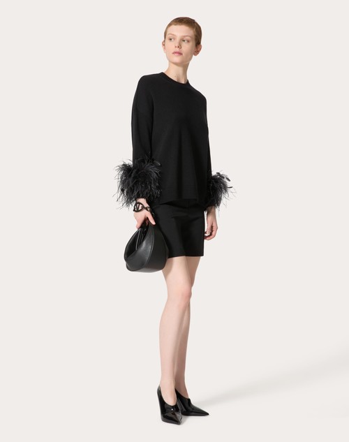 Red Valentino MAGLIA IN LANA CON PIUME Offerta