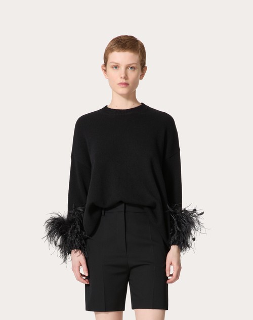 Red Valentino MAGLIA IN LANA CON PIUME Offerta