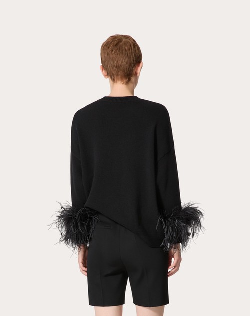 Red Valentino MAGLIA IN LANA CON PIUME Offerta