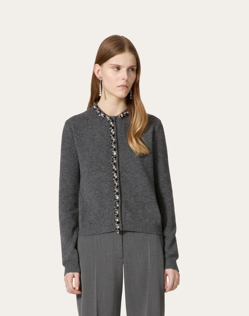 Red Valentino CARDIGAN IN LANA RICAMATO Outlet