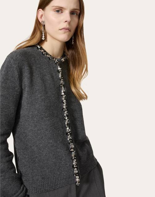 Red Valentino CARDIGAN IN LANA RICAMATO Outlet