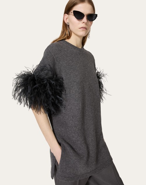 Red Valentino MAGLIA IN LANA CON PIUME Offerte