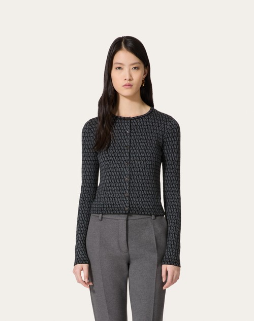 Red Valentino CARDIGAN IN LANA JACQUARD TOILE ICONOGRAPHE Hotsell