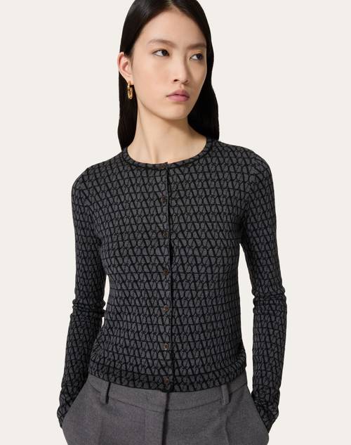 Red Valentino CARDIGAN IN LANA JACQUARD TOILE ICONOGRAPHE Hotsell
