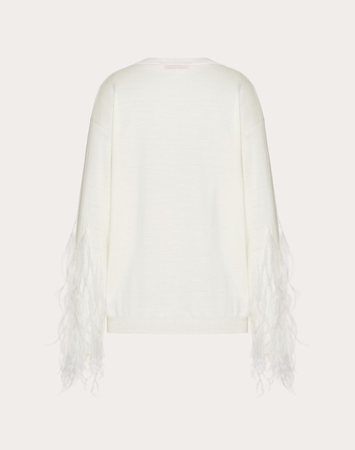 Red Valentino MAGLIA IN LANA CON PIUME Saldi Di Fabbrica