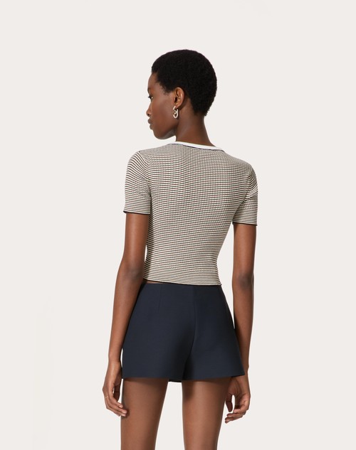 Red Valentino MAGLIA IN COTONE E LUREX Nuova
