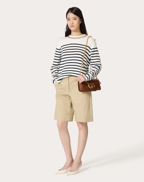 Red Valentino MAGLIA IN COTONE RICAMATA Moda
