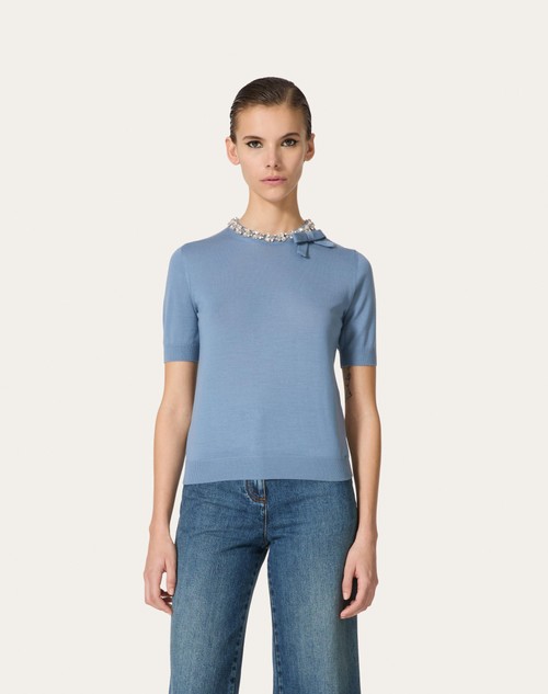 Red Valentino MAGLIA IN LANA RICAMATA In Linea
